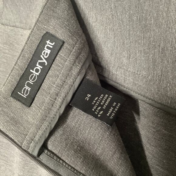 Lane Bryant Woman's Stretch Knit Double Ruffle Hem Plus Size Pencil Skirt Sz 24 - Picture 6 of 7